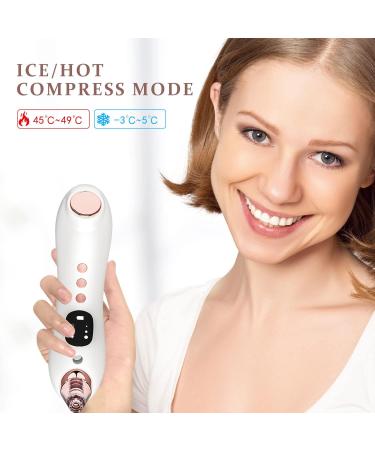 Blackhead Remover Pore Vacuum with Hot Ice Compress | USB Rechargeable & Water Spray | Electric Facial Cleanser for Acne Removal - Buy Online on SooperMarket.com