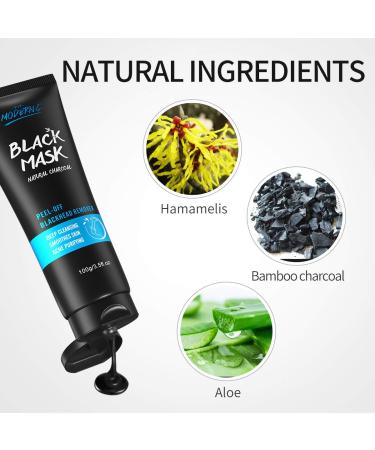 Effective Blackhead Remover Mask - Peel Off Black Mask with Bamboo Charcoal | Skin Cleansing & Acne Treatment - Buy Online on SooperMarket.com