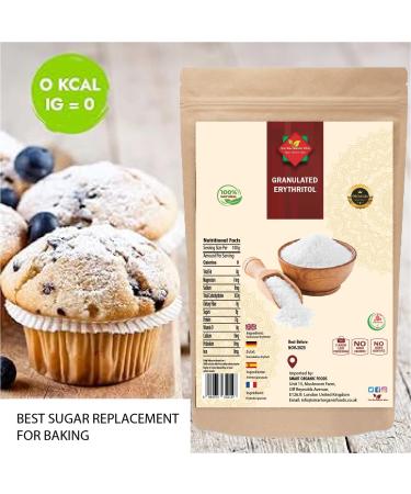 Granulated Erythritol (200g/7.05oz) | 100% Natural Sugar Replacement | Ideal for Keto | Baking, Meringues, Ice Cream - Buy Online on SooperMarket.com