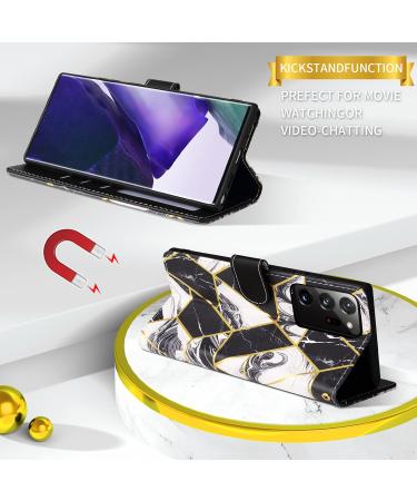 Buy Oihxse Wallet Cover for Xiaomi Redmi Note 10 Pro - PU Leather Flower Marble Flip Case with Stand & Card Compartment - Silicone Protective Shell in Black - Buy Online on SooperMarket.com