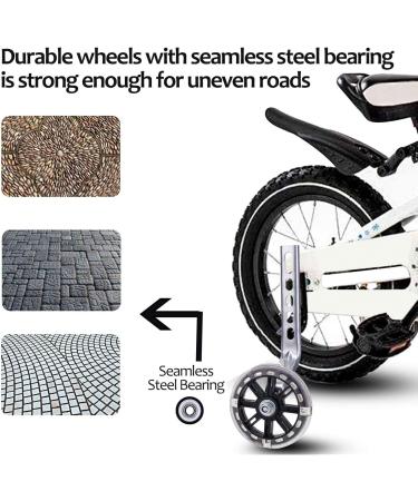 Buy Sunshine Smile 2-Piece Universal Support Wheels for Children's Bikes - Durable Black Iron Training Wheels for Kids - Buy Online on SooperMarket.com