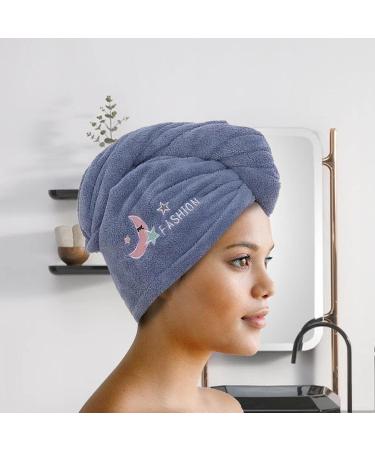 10 Pack Microfiber Hair Towels - Soft Absorbent Quick-Drying Turban for Curly Hair - Easy to Use for Wet Hair - Buy Online on SooperMarket.com