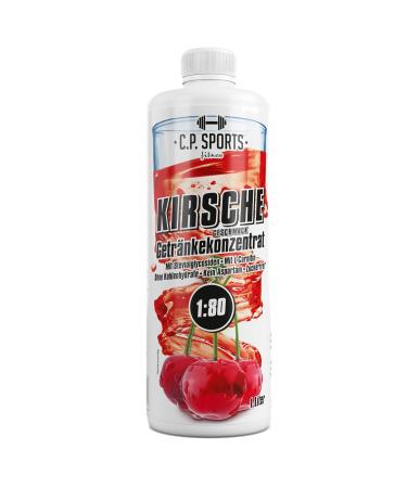 Buy C.P.Sports Sugar-Free Beverage Concentrate 1:80 - 80L Fitness Drink with L-Carnitine & Vitamins - 1L Cherry Flavor + Dosing Pump - International Shipping - Buy Online on SooperMarket.com