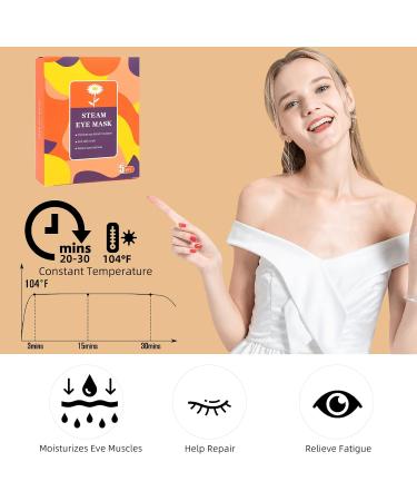 5 Packs Steam Eye Mask Warming Eye Mask Self Heating Eye Mask Sleep Mask Heated Eye Mask for Dry Eyes Fatigue Disposable Moist Hot Compress Eye Patch Great Gifts for Men Women (Chamomile) - Buy Online on SooperMarket.com