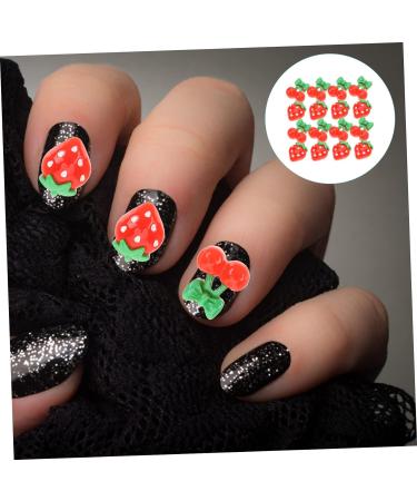 FRCOLOR 300 Pcs Nail Fruits Decoration Strawberry Nail Tool Lip Gloss Hand Cherry Slices Fruit Flatback Travel Bottles for Toiletries Nail Fruit Slices Pineapple Accessories Red Resin 3d - Buy Online on SooperMarket.com