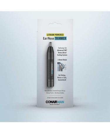 ConairMan Cordless Ear and Nose Hair Trimmer for Men - Lithium Powered with 3-Bevel Blade - Buy Online on SooperMarket.com