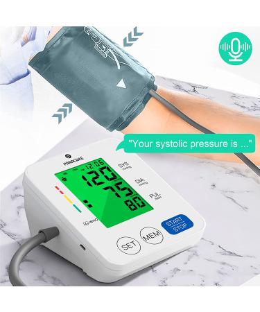 PANACARE Automatic Upper Arm Blood Pressure Monitor - Accurate Digital BP Cuff Kit with Audio Reading and Heart Rate Indicator - Buy Online on SooperMarket.com