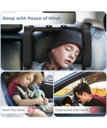 Yoocaa Car Headrest Pillow - Adjustable U Shaped Neck Support for Car Seat - Black - Kids & Adults - Buy Online on SooperMarket.com