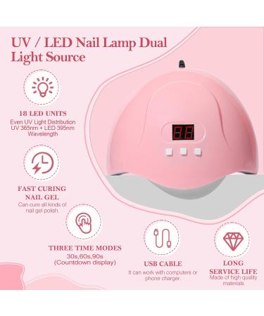 40PC Gel Nail Polish Kit with U V Light Starter Kit and Drill 8PC Gel Polish 4PC Poly Nail Gel Top Base Coat Glitter Nail Rhinestones Multi Type Complete Gel Manicure Kit for Women DIY Salon at Home 1.1 - Buy Online on SooperMarket.com