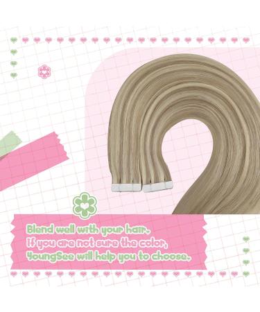 Youngsee Real Hair Tape Extensions - Short Brown & Blond 30 cm 20PCs Remy Seamless - Buy Online on SooperMarket.com
