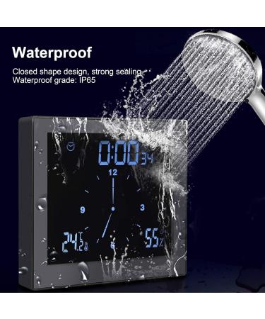 Bathroom Accessory Temperature and Humidity Limit Alarm Function Digital Clock Waterproof Silicone Hole Plug for Bathroom (Black Pisa Leaning Tower Type) - Buy Online on SooperMarket.com