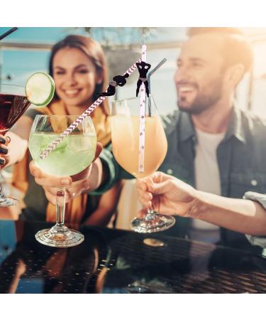 36Pcs Bachelorette Party Decorations Straws Stripper Pole Dancing Men Confetti Straws Party Paper Straws for Bachelorette Decorations Bridal Shower Favors Supplies (Rose Gold) - Buy Online on SooperMarket.com