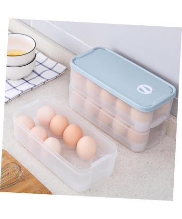 RORPOIR 1pc Box Egg Storage Box Storage Bins Refrigerator Eggs Storage Trays Egg Tray Blush Grid re-usable Blue 24x11.5cm - Buy Online on SooperMarket.com