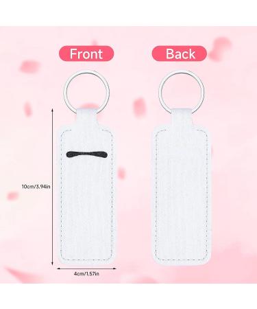 Valyria Sublimation Blanks Chapstick & Lipstick Holder Keychains Bulk Pack - White Rectangle (20 Pcs) - Buy Online on SooperMarket.com