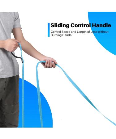 Buy Loutep Reflecting Training Lines for Dogs - Extra Long Leash Strong Nylon Rope Padded Handle - 3m to 30m - Ideal for Large Medium & Small Dogs - Reflective Light Blue - Buy Online on SooperMarket.com