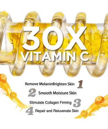 Shefave Vitamin C Serum for Face - Dark Spot Remover - Face Serum with 30x Vitamin C and Hyaluronic Acid - Anti-Dark Spot Serum - Fading Dark Spots for Tired Pale Skin - Buy Online on SooperMarket.com