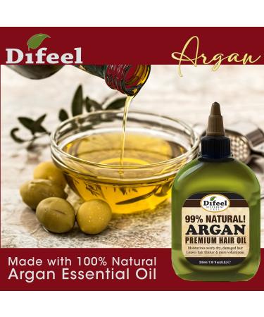Difeel Premium Natural Hair Oil with Argan Oil 7.1 oz (3-Pack) - Buy Online on SooperMarket.com