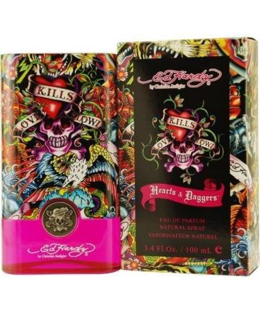 Ed Hardy Women's Perfume Fragrance by Christian Audigier Eau De Parfum Hearts & Daggers 3.4 Fl Oz