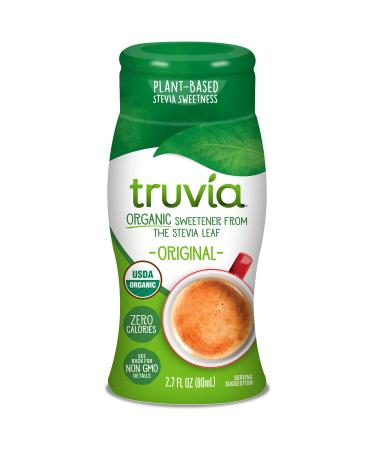 Truvia Organic Zero Calorie Liquid Stevia Sweetener Bottle, Original flavor, 2.7 fl. oz.