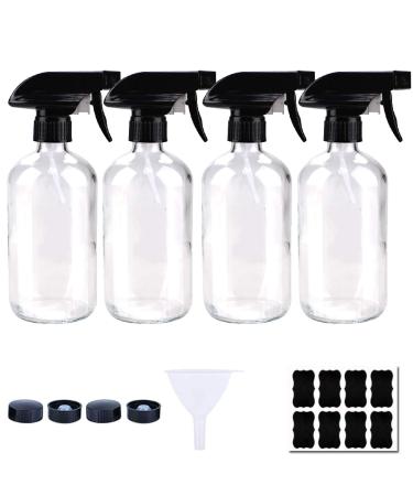Panendiano Braunglas spray bottles watering can with adjustable spray head reusable for plants flowers garden hairdressing salon 250ml-4P transparent