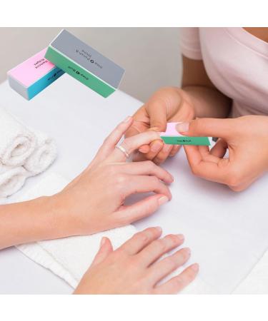 2Pcs 4-Sided Nail Buffer Professional Nail Buffer Block Manicure Sanding File for Natural Nails Acrylic Nail Polishing Nails - Buy Online on SooperMarket.com