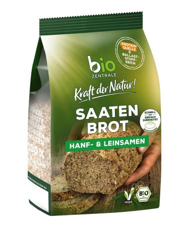 Biocentral baking mix seed bread hemp & linseed |500 g organic |Fast & easy to prepare |Filler -rich protein source |Without flour & without yeast 500 g (1-pack) hemp and flax seeds