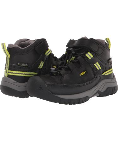 KEEN Targhee Mid Waterproof Hiking Boots | Little Kid Sizes 4-8 | Black/Steel Grey - Buy Online on SooperMarket.com