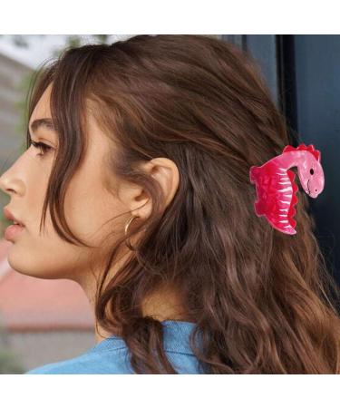 Toseky Dinosaur Hair Accessories | Dinosaur Nonslip Hair Clamps | Fashionable Creative Acrylic Hair Accessories For Toddler Kids Children Daily Use Diplodocus - Buy Online on SooperMarket.com