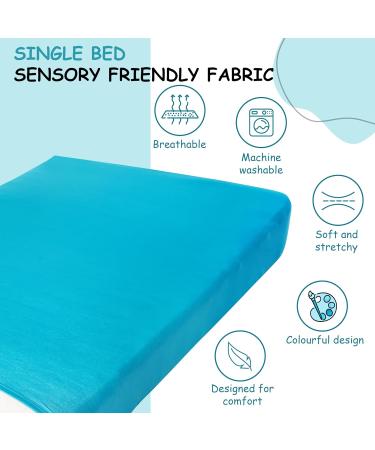 Sensory Compression Bed Sheet for Kids with Autism & Anxiety - Sentire-Sensory UK - Single Blue - Buy Online on SooperMarket.com