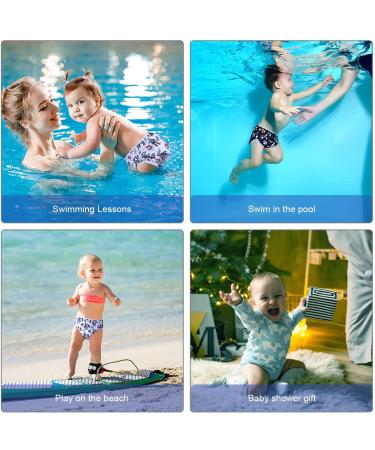Vicloon Reusable Baby Swimming Diapers - Adjustable & Washable 2-Pack (0-3 Years) - Blue Universe/White Robot - Buy Online on SooperMarket.com