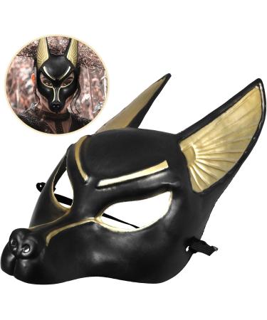 Magiclulu Anubis Mask - Egyptian Costume & Cosplay | Classic Venetian Men's Masquerade & Halloween Party Mask - Buy Online on SooperMarket.com