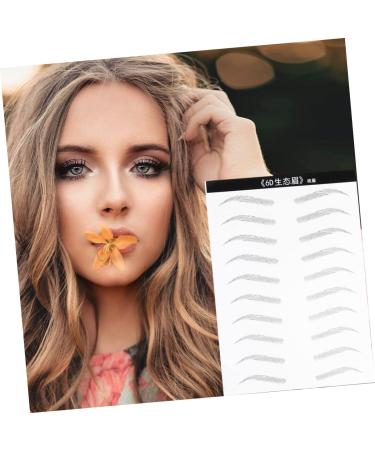 Mikinona 2 Pairs Disposable Makeup Tools 4d Hair-like Authentic Eyebrows Template Eyebrow Trimming The Lazy - Buy Online on SooperMarket.com