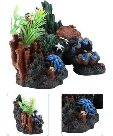 Aquarium Coral Rock Decoration Coral Reef Ornament Vivid Artificial Resin Coral Cave Environments Ornaments Aquarium Fish Tank Resin Decorations - Buy Online on SooperMarket.com