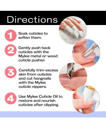 Professional Stainless Steel Cuticle Pusher & Nippers Duo - Nail Cleaner for Manicure & Pedicure - Buy Online on SooperMarket.com