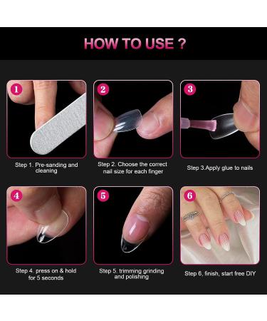 240pcs AOREAM Extra Short Almond Nail Tips Soft Gel Matte Nails - Full Cover Press On Tips for Nails Salon & DIY Short Square-Almond Nails - Buy Online on SooperMarket.com