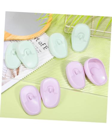 PLAFOPE 4 Pairs Hair Coloring Ear Covers Silicone Hair Coloring Earmuffs Ear Covers for Hair Dryer Hair Dyeing Earmuffs Ear Covers for Swimming Ear Covers for Shower Silicone Ear Covers - Buy Online on SooperMarket.com