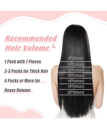 Vlasy Clip in Hair Extensions Human Hair 14 Inch Light Grey# - 7 Piece Seamless Thick Weft Real Hair Clips for Women -70g - Buy Online on SooperMarket.com