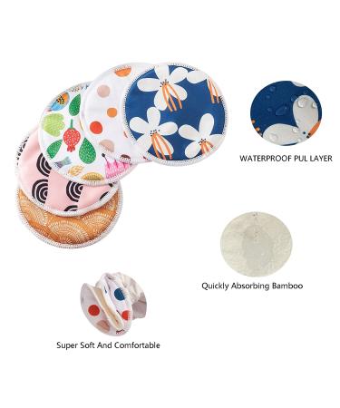 Organic Bamboo Nursing Pads for Breastfeeding - 10 Washable Pads + Wet Bag +Wash Bag  Super Absorbent Breast Pads Nipple Pads for Breastfeeding Reusable Breast Pads for Breastfeeding(Large 4.7") Calico - Buy Online on SooperMarket.com