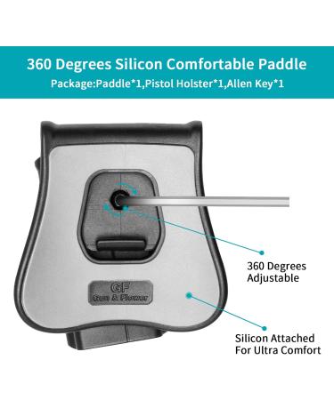 OWB Holster for Taurus G2C/G3C, PT111/PT140 - Level II Retention, 360 Adjustable, Right Hand Draw - Buy Online on SooperMarket.com