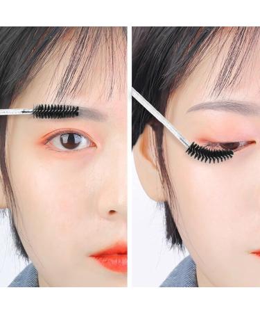 Worparsen 10Pcs Tube Eyelash Brush Makeup Accessory Practical Mascara Curl Lash Brushes Black - Buy Online on SooperMarket.com