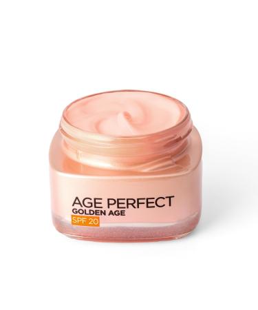 L Or al Paris Age Perfect Golden Age Glowy Fortifying Rosy SPF 20 Day Cream 50+ Moisturise and Reactivates Radiance with UV Protection Peony Native Cells Calcium and Vitamin B3 50ml 1 ml (Pack of 1)