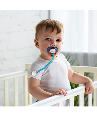 Nuanchu 8-Piece Braid Pacifier Clip Set for Baby Girl Boy - Bright Colors - Buy Online on SooperMarket.com