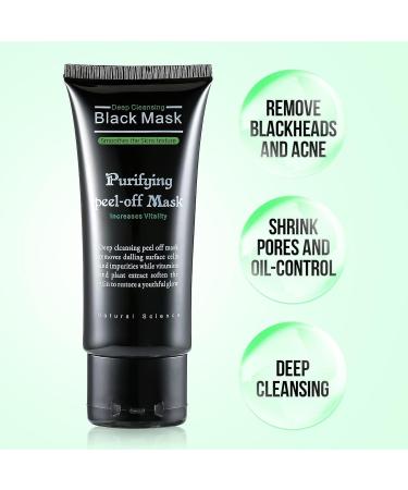 Black Head Remover Charcoal Peel Off Mask - Deep Cleansing Pore & Acne Treatment for All Skin Types - Buy Online on SooperMarket.com