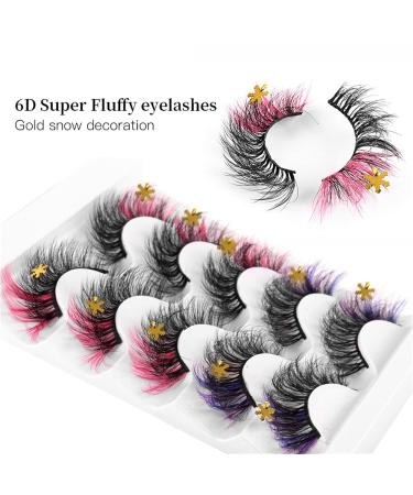 Eyelashes 25 Mm Bulk Snowflake False Eyelashes 8D Curly Natural Thick Color High Imitation Mink Eyelashes Lashes Short A One Size - Buy Online on SooperMarket.com