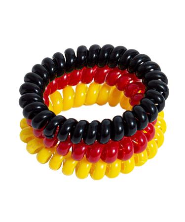 Germany fan article set of 3 hair ties hair band ponytail holder EM fanset elastic hair rubber - does not stretch out - very robust