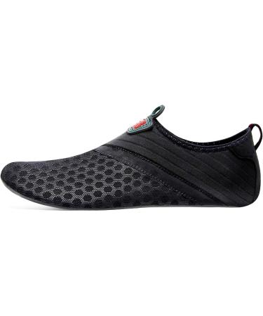 BARERUN Barefoot Quick-Dry Water Sports Shoes Aqua Socks | Black Holes | Women 14-15/Men 12-13 - Buy Online on SooperMarket.com