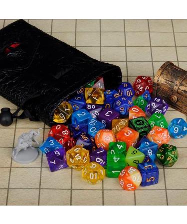 PU Leather Drawstring Dice Pouch for RPG & D&D Games - Buy Online on SooperMarket.com