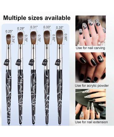 Shine Chance Size 10 Acrylic Nail Art Brush - 100% Pure Kolinsky Hair, Oval Shape, Professional Manicure Tool for DIY Home Salon - Buy Online on SooperMarket.com