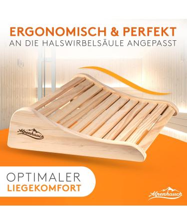 Alpine Breath Sauna Headrest | 100% Natural Wood | Ergonomic & Comfortable Sauna Head Support for Infrared Cabins | Premium Sauna Accessories - Buy Online on SooperMarket.com
