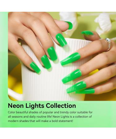MIZHSE Quick Dry Neon Green Nail Polish - Water-Based 15ml High Gloss Manicure Lacquer for DIY Nail Art & Salon Use - Ideal Gift - Buy Online on SooperMarket.com